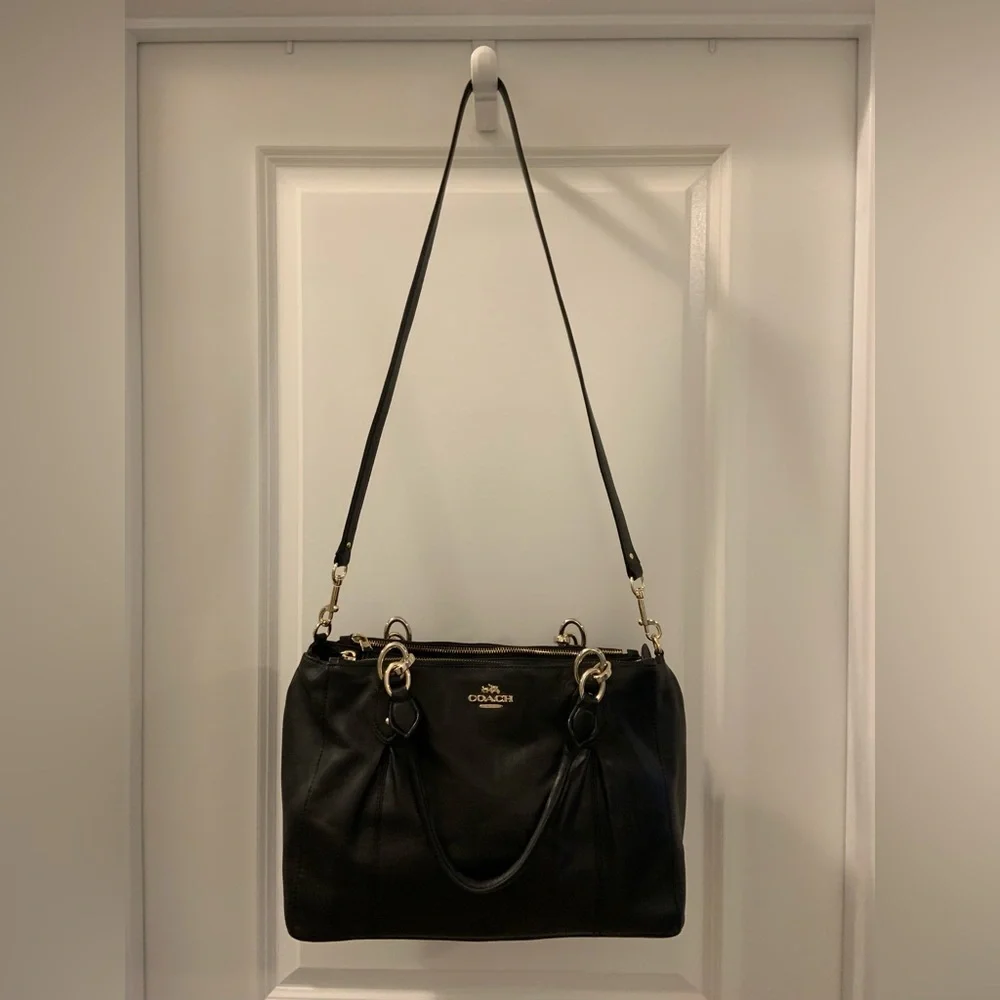 Black Leather Coach Purse - Picture 9 of 9